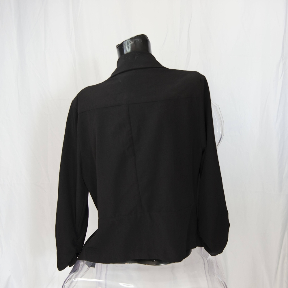 Black draped blazer